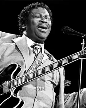 Blues music singer/guitarist B.B. King