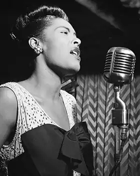 Blues music singer Billie Holiday