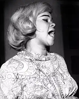 Blues music singer Etta James