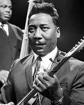 Blues music singer/guitarist Muddy Waters