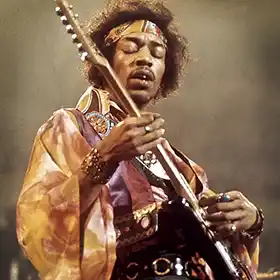 Blues rock artist Jimi Hendrix