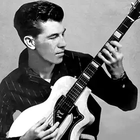 Link Wray with guitar