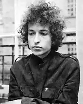 Bob Dylan black and white portrait