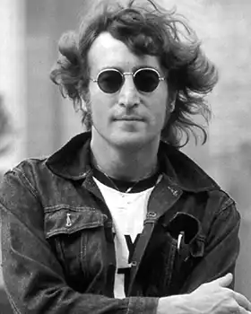 John Lennon black and white portrait