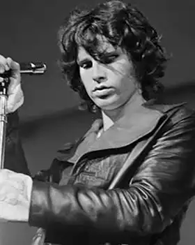 Jim Morrison black and white portrait