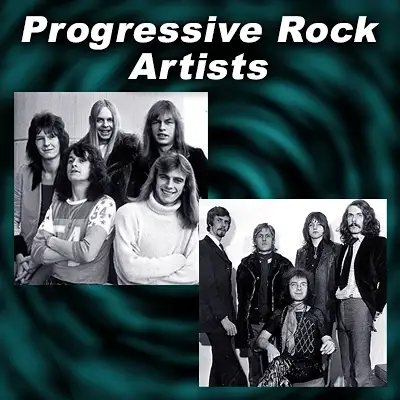 Progressive rock bands "Yes" and "King Crimson"