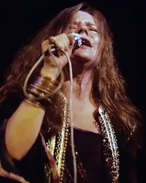 Blues rock artist Janis Joplin