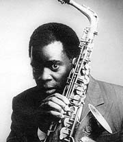 Maceo Parker posing with Saxophone