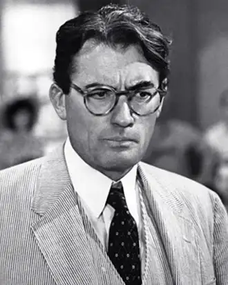 Gregory Peck as Atticus Finch in To Kill A Mockingbird 