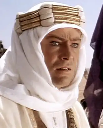 Peter O'Toole as T.E. Lawrence in Lawrence Of Arabia