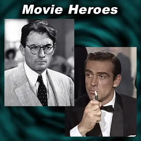 Movie heroes Atticus Finch and James Bond