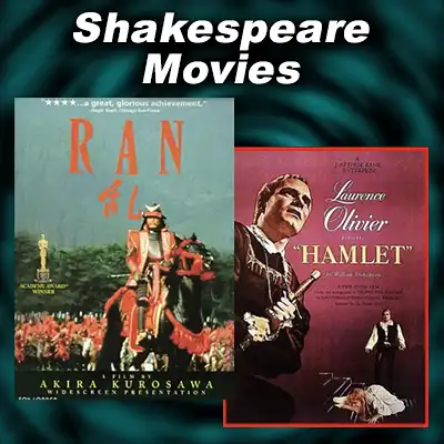 Posters from the movies "Hamlet" and "Ran"