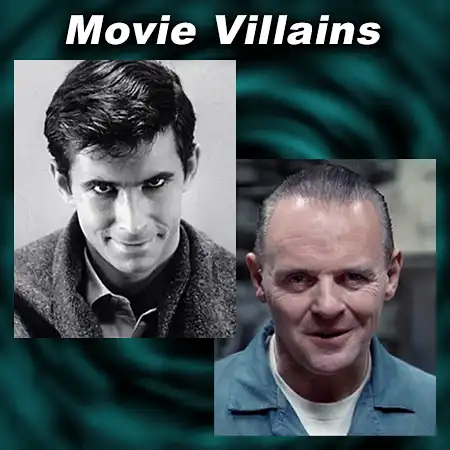 Movie villains Norman Bates and Dr. Hannibal Lecter