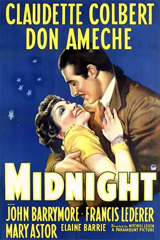 Poster for the 1939 movie Midnight