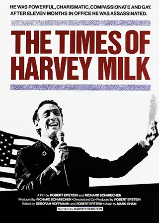Poster for the 1984 movie The Times of Harvey Milk