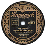 We Three - brunswick record lable