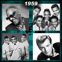 recording artists Ray Charles, Flamingos, Bobby Darin, and the Drifters