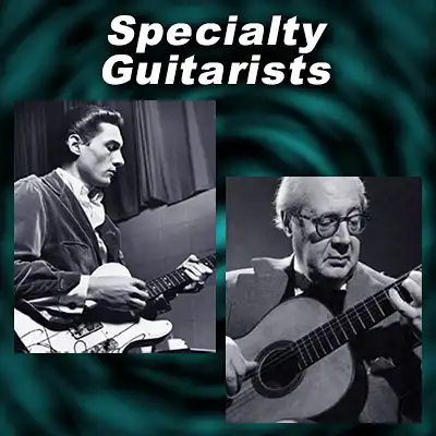 Guitarists Steve Cropper and Andres Segovia