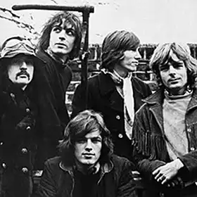 Pink Floyd band members posing