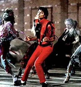 Michael Jackson dancing in Thriller music video