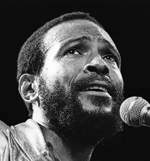 R&B vocalist Marvin Gaye